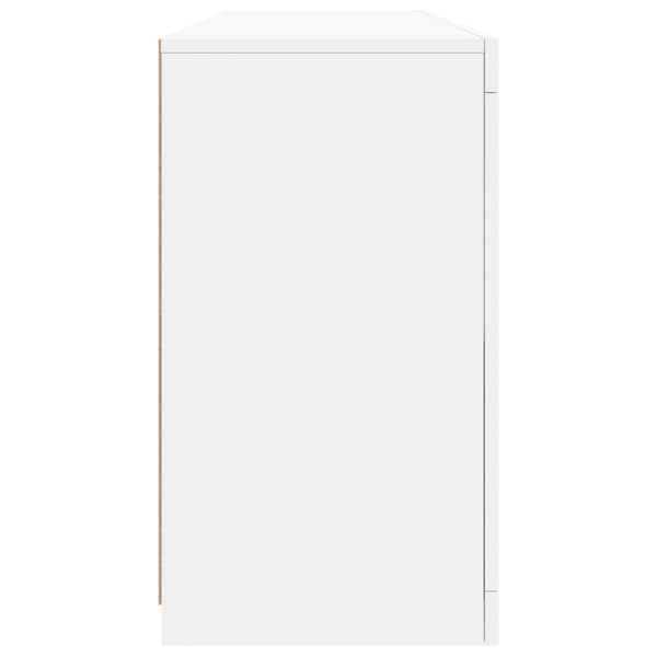 Sideboard mit LED-Leuchten, Weiß, 163 cm