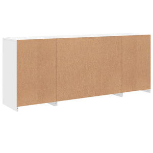 Sideboard mit LED-Leuchten, Weiß, 163 cm