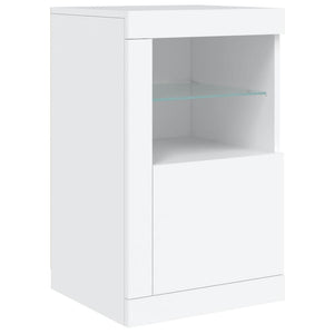 Sideboard mit LED-Leuchten, Weiß, 163 cm
