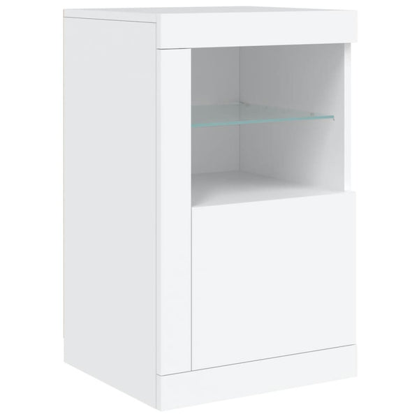 Sideboard mit LED-Leuchten, Weiß, 163 cm