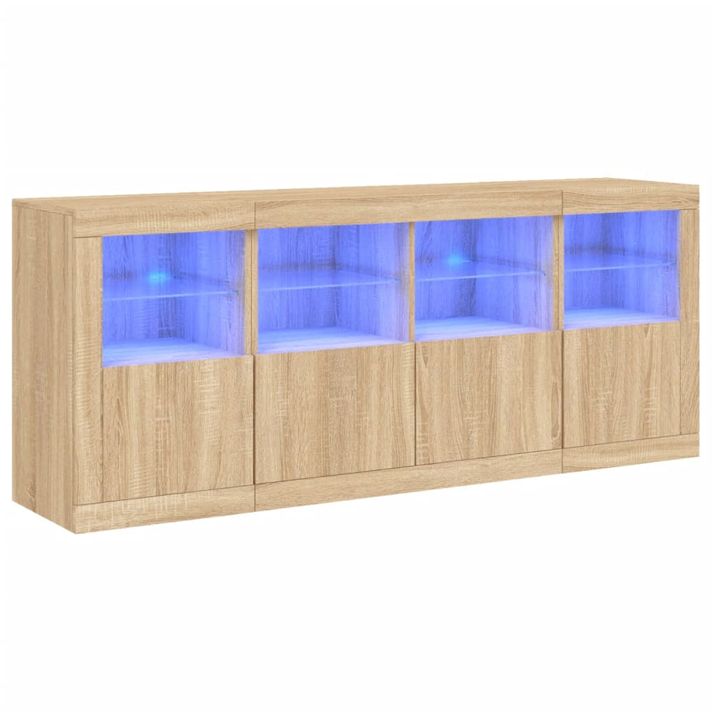 Sideboard mit LED Sonoma-Eiche 163 cm