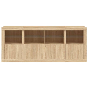 vidaXL Sideboard with LED Lights Sonoma Oak 163x37x67 cm
