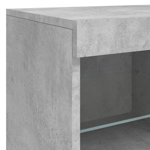 Sideboard mit LED Betongrau 163 cm