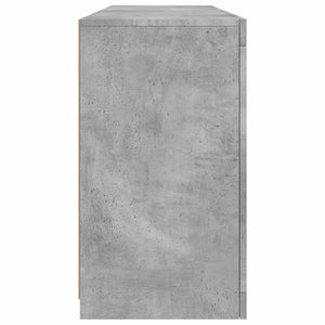 Sideboard mit LED Betongrau 163 cm