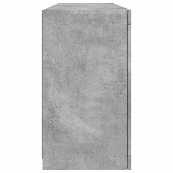 Sideboard mit LED Betongrau 163 cm