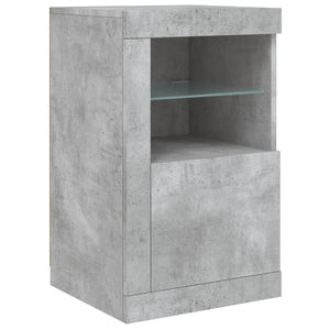 Sideboard mit LED Betongrau 163 cm