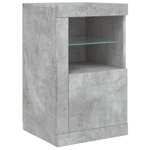 Sideboard mit LED Betongrau 163 cm