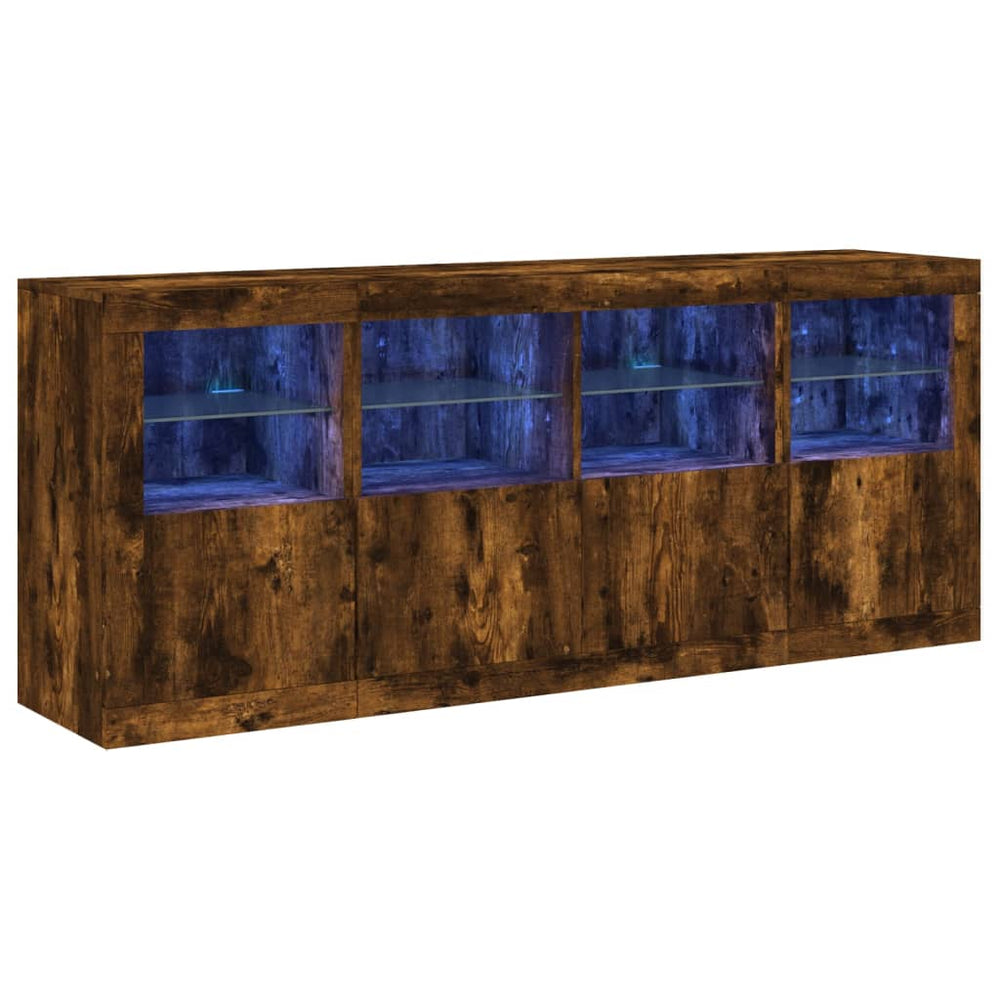 Sideboard mit LED Räuchereiche 163 cm