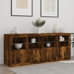 Sideboard mit LED Räuchereiche 163 cm
