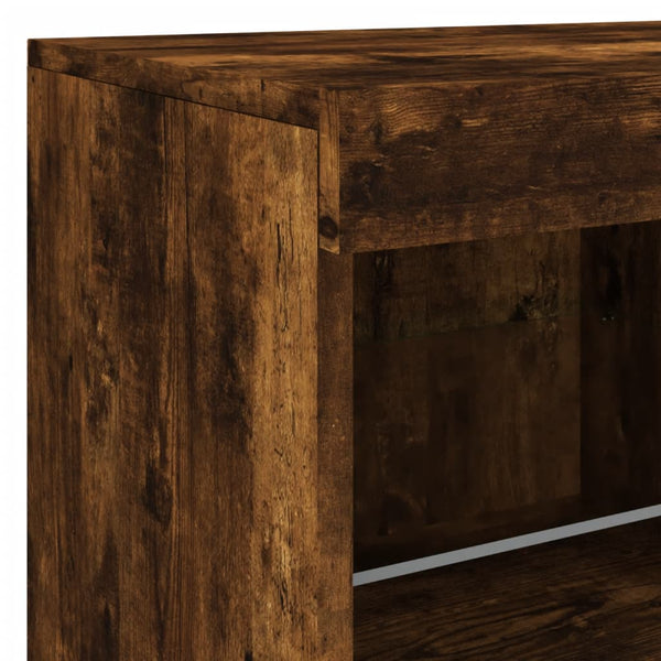 Sideboard mit LED Räuchereiche 163 cm