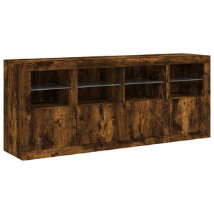 Sideboard mit LED Räuchereiche 163 cm