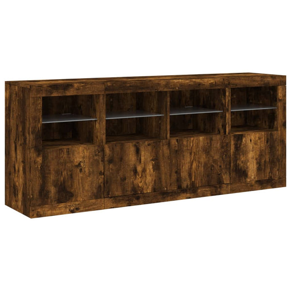 Sideboard mit LED Räuchereiche 163 cm