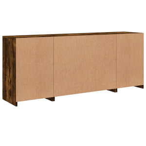 Sideboard mit LED Räuchereiche 163 cm