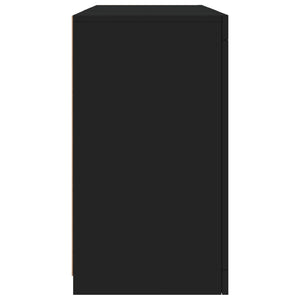 Schwarzes Sideboard mit LED-Leuchten 123 cm