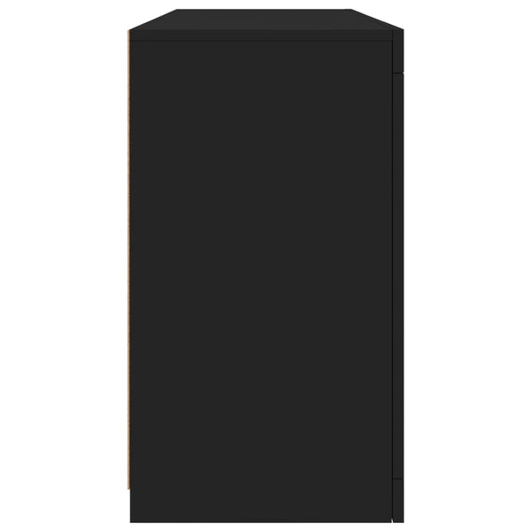 Sideboard mit LED Schwarz 142,5 cm