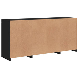 Sideboard mit LED Schwarz 142,5 cm