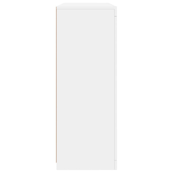 Sideboards mit LED-Leuchten, 3er-Set, Weiß
