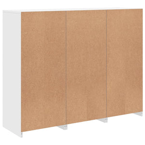 Sideboards mit LED-Leuchten, 3er-Set, Weiß