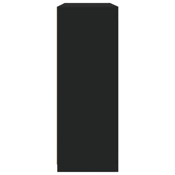 Sideboards mit LED-Leuchten, 3er Set, Schwarz