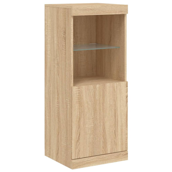 Sideboards mit LED Sonoma-Eiche 3er Set