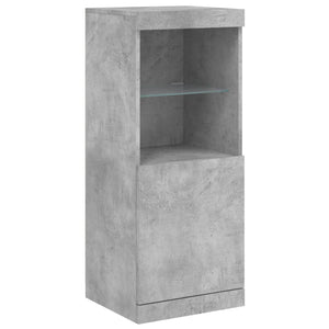 Sideboards mit LED-Leuchten, 3er-Set, Betongrau