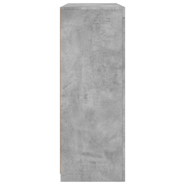 Sideboards mit LED-Leuchten, 3er-Set, Betongrau