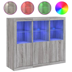 Sideboards mit LED Grau Sonoma Holz