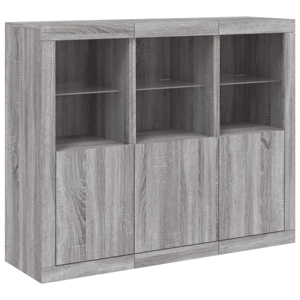 Sideboards mit LED Grau Sonoma Holz