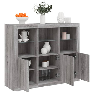 Sideboards mit LED Grau Sonoma Holz