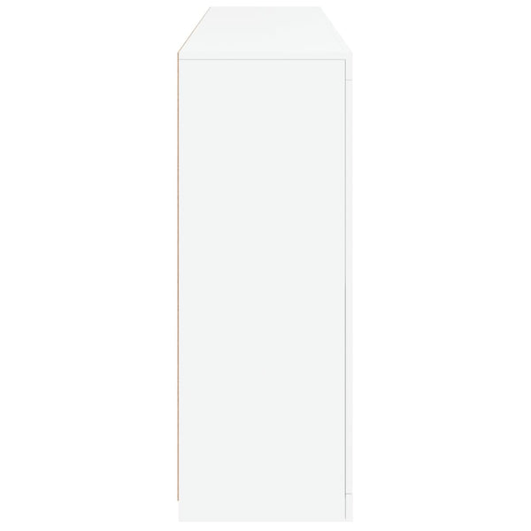 Sideboard Weiß mit LED-Leuchten 162 cm