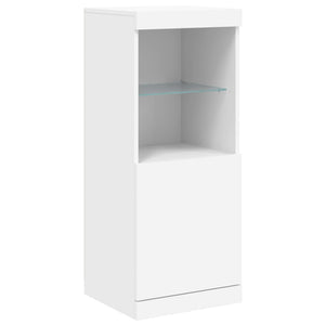 Sideboard Weiß mit LED-Leuchten 162 cm