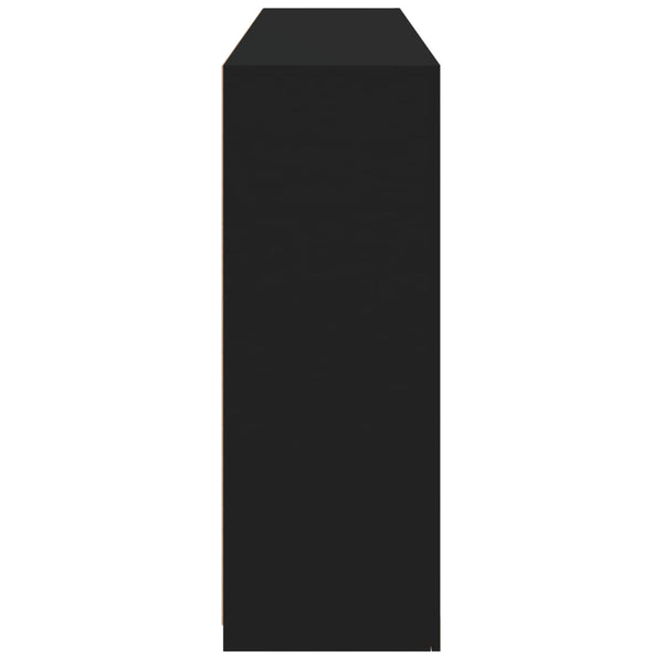 Sideboard mit LED Schwarz 162x37x100 cm