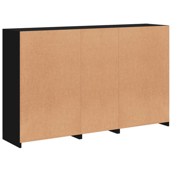 Sideboard mit LED Schwarz 162x37x100 cm