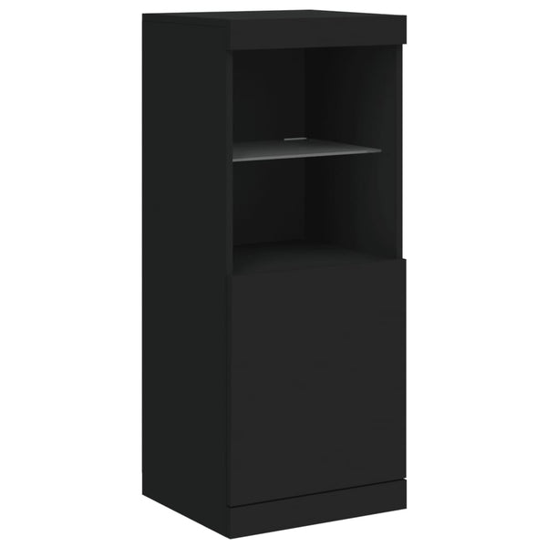 Sideboard mit LED Schwarz 162x37x100 cm