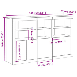 Sideboard mit LED Sonoma-Eiche 162 cm