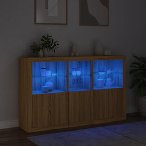 Sideboard mit LED Sonoma-Eiche 162 cm