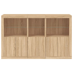 Sideboard mit LED Sonoma-Eiche 162 cm