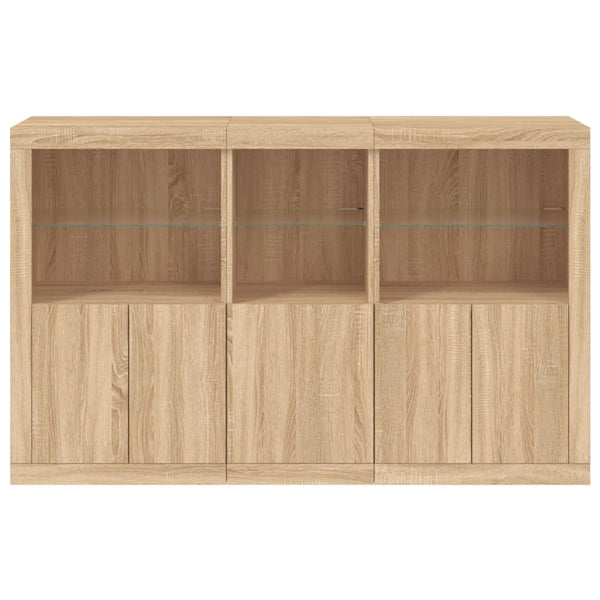 Sideboard mit LED Sonoma-Eiche 162 cm