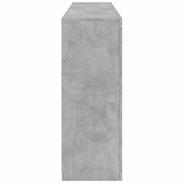 Sideboard mit LED-Leuchten, Betongrau, 162 cm