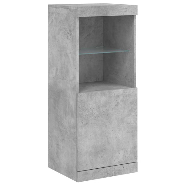 Sideboard mit LED-Leuchten, Betongrau, 162 cm