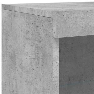 Sideboard mit LED-Leuchten, Betongrau, 162 cm