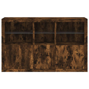 Sideboard mit LED-Leuchten Räuchereiche 162 cm