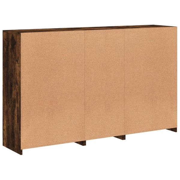 Sideboard mit LED-Leuchten Räuchereiche 162 cm