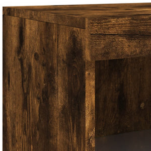 Sideboard mit LED-Leuchten Räuchereiche 162 cm