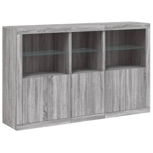 Sideboard mit LED Grau Sonoma 162 cm