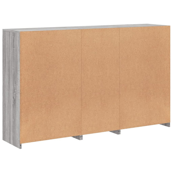 Sideboard mit LED Grau Sonoma 162 cm