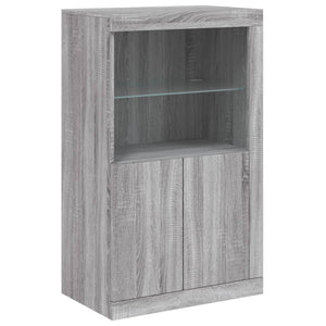 Sideboard mit LED Grau Sonoma 162 cm