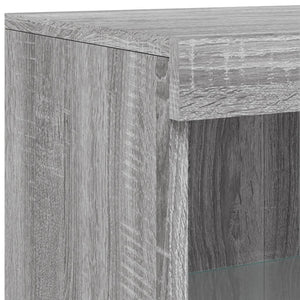 Sideboard mit LED Grau Sonoma 162 cm