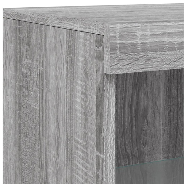 Sideboard mit LED Grau Sonoma 162 cm