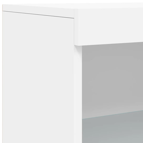 Sideboard mit LED-Leuchten, Weiß, 181,5 cm
